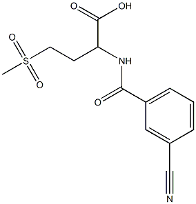 2-[(3-cyanophenyl)formamido]-4-methanesulfonylbutanoic acid Structure