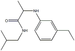 2-[(3-ethylphenyl)amino]-N-(2-methylpropyl)propanamide 구조식 이미지