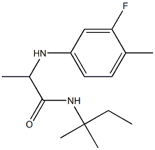 2-[(3-fluoro-4-methylphenyl)amino]-N-(2-methylbutan-2-yl)propanamide 구조식 이미지