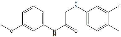 2-[(3-fluoro-4-methylphenyl)amino]-N-(3-methoxyphenyl)acetamide 구조식 이미지
