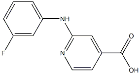 2-[(3-fluorophenyl)amino]pyridine-4-carboxylic acid 구조식 이미지