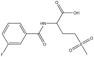 2-[(3-fluorophenyl)formamido]-4-methanesulfonylbutanoic acid 구조식 이미지