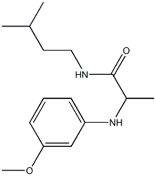 2-[(3-methoxyphenyl)amino]-N-(3-methylbutyl)propanamide 구조식 이미지