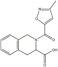 2-[(3-methyl-1,2-oxazol-5-yl)carbonyl]-1,2,3,4-tetrahydroisoquinoline-3-carboxylic acid Structure