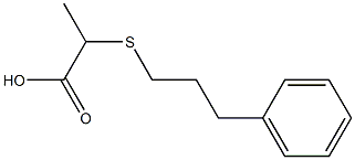 2-[(3-phenylpropyl)thio]propanoic acid 구조식 이미지