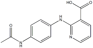 2-[(4-acetamidophenyl)amino]pyridine-3-carboxylic acid 구조식 이미지