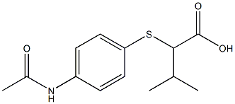 2-[(4-acetamidophenyl)sulfanyl]-3-methylbutanoic acid 구조식 이미지