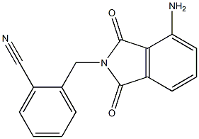 2-[(4-amino-1,3-dioxo-2,3-dihydro-1H-isoindol-2-yl)methyl]benzonitrile Structure