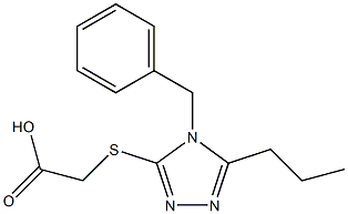 2-[(4-benzyl-5-propyl-4H-1,2,4-triazol-3-yl)sulfanyl]acetic acid 구조식 이미지