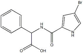 2-[(4-bromo-1H-pyrrol-2-yl)formamido]-2-phenylacetic acid 구조식 이미지