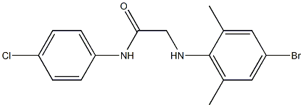 2-[(4-bromo-2,6-dimethylphenyl)amino]-N-(4-chlorophenyl)acetamide 구조식 이미지