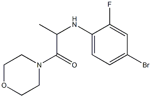 2-[(4-bromo-2-fluorophenyl)amino]-1-(morpholin-4-yl)propan-1-one Structure