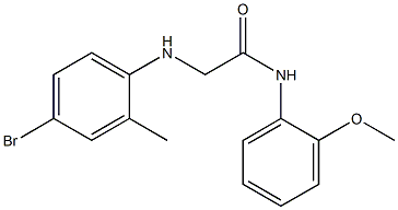2-[(4-bromo-2-methylphenyl)amino]-N-(2-methoxyphenyl)acetamide 구조식 이미지