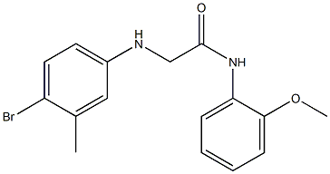 2-[(4-bromo-3-methylphenyl)amino]-N-(2-methoxyphenyl)acetamide Structure