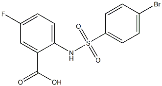 2-[(4-bromobenzene)sulfonamido]-5-fluorobenzoic acid 구조식 이미지