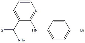 2-[(4-bromophenyl)amino]pyridine-3-carbothioamide 구조식 이미지