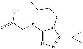 2-[(4-butyl-5-cyclopropyl-4H-1,2,4-triazol-3-yl)sulfanyl]acetic acid 구조식 이미지