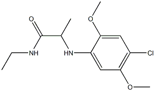 2-[(4-chloro-2,5-dimethoxyphenyl)amino]-N-ethylpropanamide 구조식 이미지