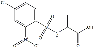 2-[(4-chloro-2-nitrobenzene)sulfonamido]propanoic acid Structure