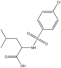 2-[(4-chlorobenzene)sulfonamido]-4-methylpentanoic acid Structure