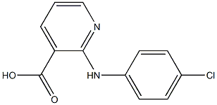 2-[(4-chlorophenyl)amino]pyridine-3-carboxylic acid 구조식 이미지