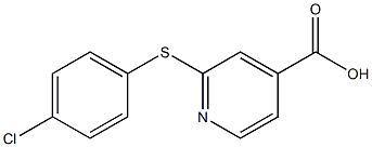 2-[(4-chlorophenyl)sulfanyl]pyridine-4-carboxylic acid 구조식 이미지