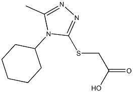 2-[(4-cyclohexyl-5-methyl-4H-1,2,4-triazol-3-yl)sulfanyl]acetic acid 구조식 이미지