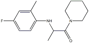 2-[(4-fluoro-2-methylphenyl)amino]-1-(piperidin-1-yl)propan-1-one 구조식 이미지