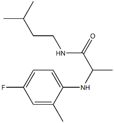 2-[(4-fluoro-2-methylphenyl)amino]-N-(3-methylbutyl)propanamide 구조식 이미지