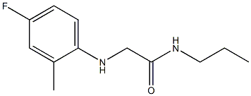 2-[(4-fluoro-2-methylphenyl)amino]-N-propylacetamide Structure