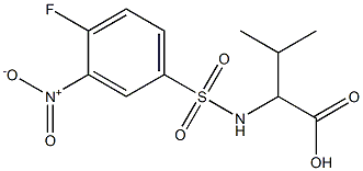2-[(4-fluoro-3-nitrobenzene)sulfonamido]-3-methylbutanoic acid 구조식 이미지