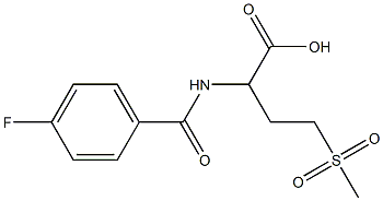 2-[(4-fluorophenyl)formamido]-4-methanesulfonylbutanoic acid Structure