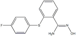 2-[(4-fluorophenyl)sulfanyl]-N'-hydroxybenzene-1-carboximidamide 구조식 이미지