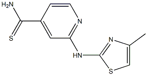 2-[(4-methyl-1,3-thiazol-2-yl)amino]pyridine-4-carbothioamide 구조식 이미지