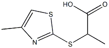 2-[(4-methyl-1,3-thiazol-2-yl)thio]propanoic acid 구조식 이미지