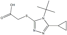 2-[(4-tert-butyl-5-cyclopropyl-4H-1,2,4-triazol-3-yl)sulfanyl]acetic acid Structure