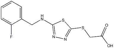 2-[(5-{[(2-fluorophenyl)methyl]amino}-1,3,4-thiadiazol-2-yl)sulfanyl]acetic acid Structure