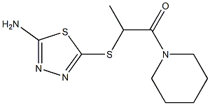 2-[(5-amino-1,3,4-thiadiazol-2-yl)sulfanyl]-1-(piperidin-1-yl)propan-1-one Structure