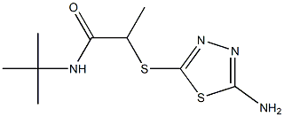 2-[(5-amino-1,3,4-thiadiazol-2-yl)sulfanyl]-N-tert-butylpropanamide Structure