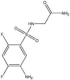 2-[(5-amino-2,4-difluorobenzene)sulfonamido]acetamide 구조식 이미지