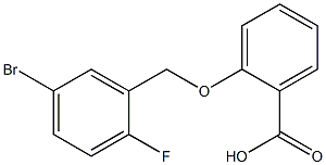 2-[(5-bromo-2-fluorobenzyl)oxy]benzoic acid 구조식 이미지