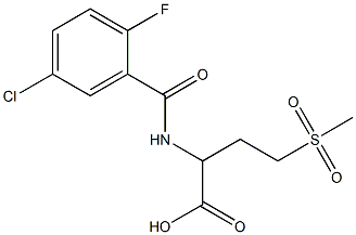 2-[(5-chloro-2-fluorophenyl)formamido]-4-methanesulfonylbutanoic acid Structure