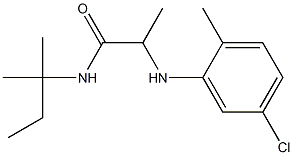 2-[(5-chloro-2-methylphenyl)amino]-N-(2-methylbutan-2-yl)propanamide Structure