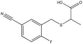 2-[(5-cyano-2-fluorobenzyl)thio]propanoic acid Structure