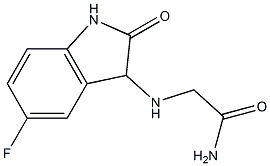 2-[(5-fluoro-2-oxo-2,3-dihydro-1H-indol-3-yl)amino]acetamide 구조식 이미지
