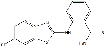 2-[(6-chloro-1,3-benzothiazol-2-yl)amino]benzene-1-carbothioamide Structure