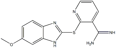 2-[(6-methoxy-1H-1,3-benzodiazol-2-yl)sulfanyl]pyridine-3-carboximidamide 구조식 이미지