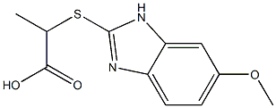 2-[(6-methoxy-1H-benzimidazol-2-yl)thio]propanoic acid Structure