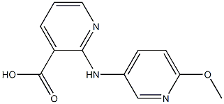 2-[(6-methoxypyridin-3-yl)amino]pyridine-3-carboxylic acid 구조식 이미지