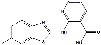 2-[(6-methyl-1,3-benzothiazol-2-yl)amino]pyridine-3-carboxylic acid Structure